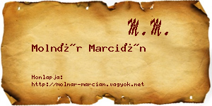 Molnár Marcián névjegykártya